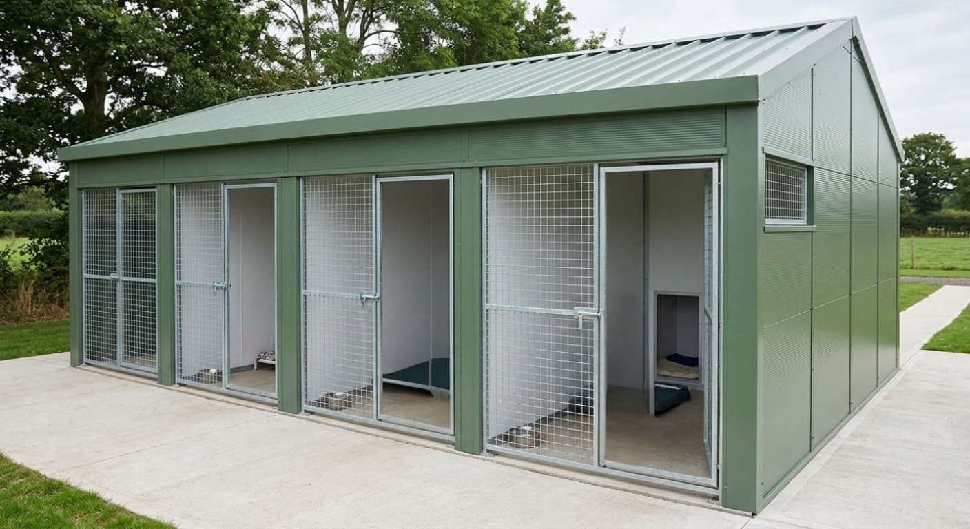 Insulated steel building structure with acoustic and thermal panel protection