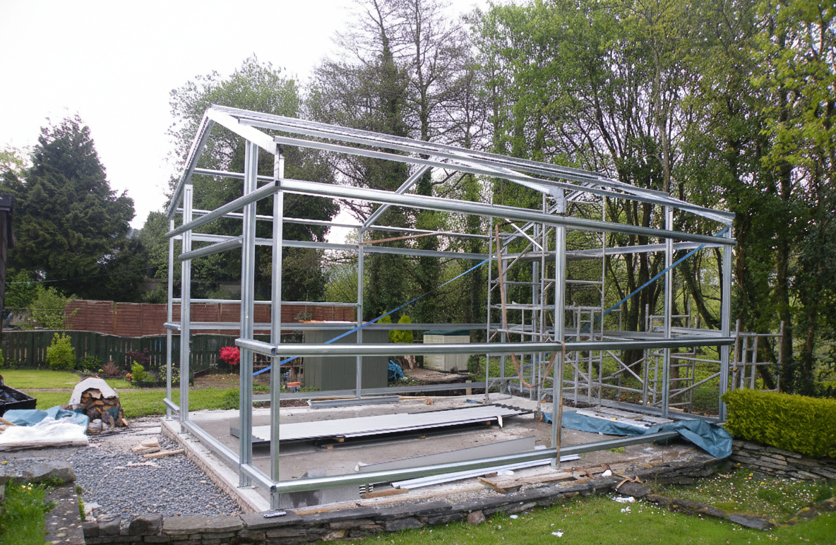 Steel framework installation showcase 4