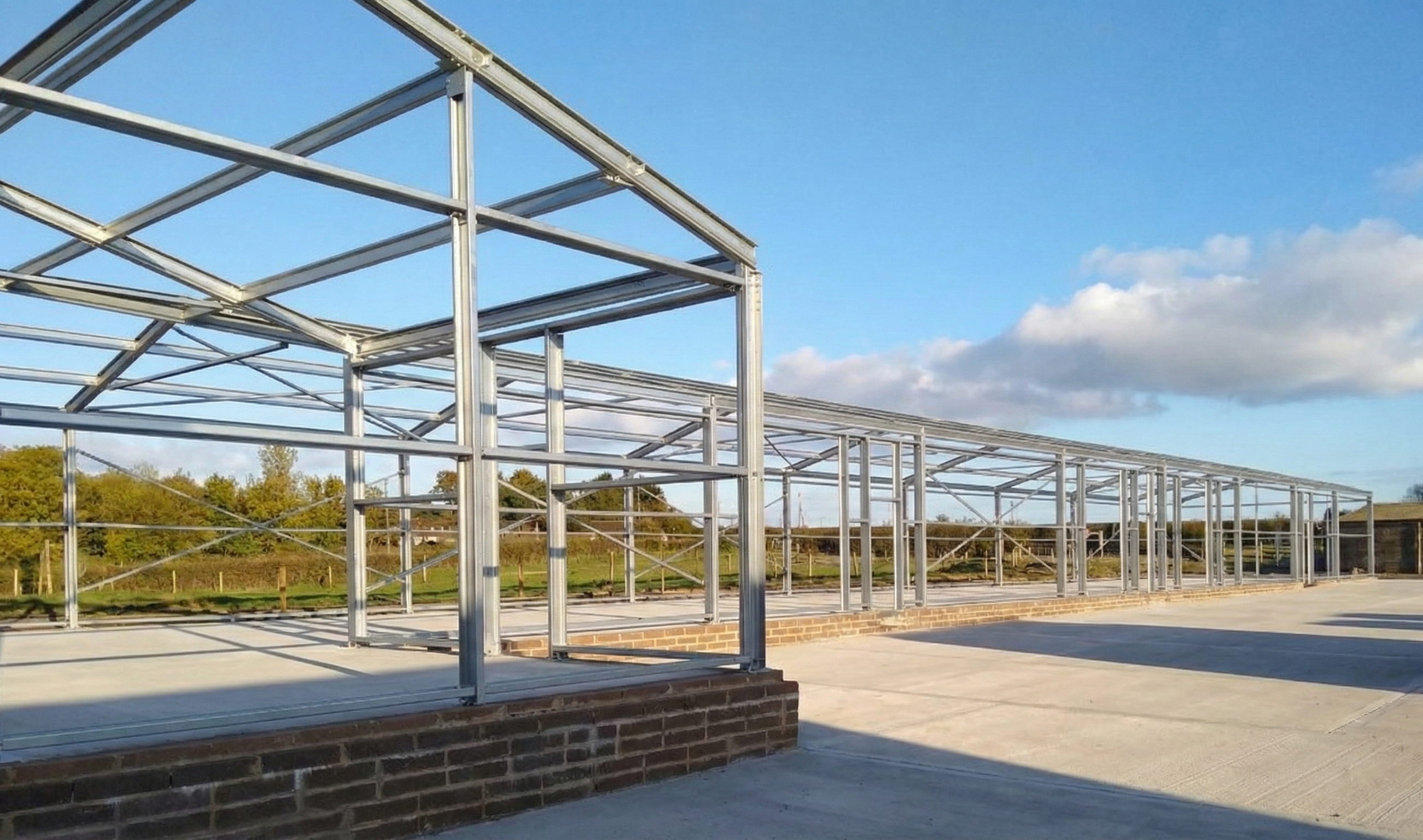 Steel framework installation showcase 2