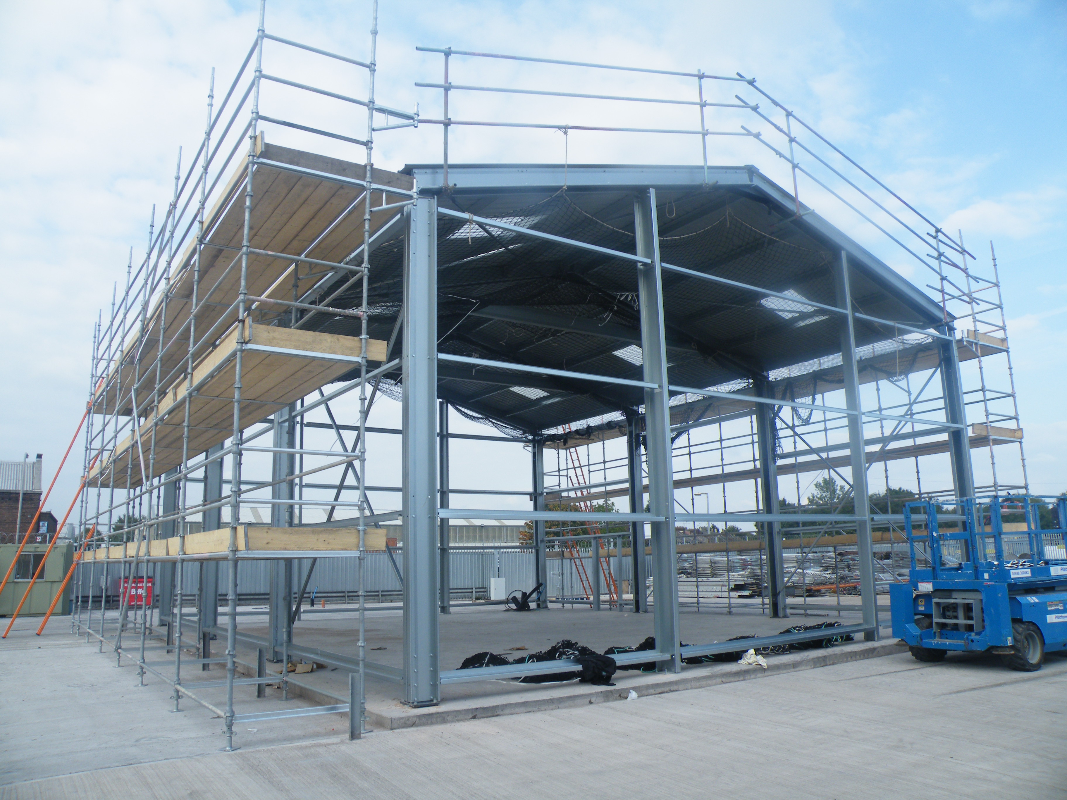 Steel framework installation showcase 6